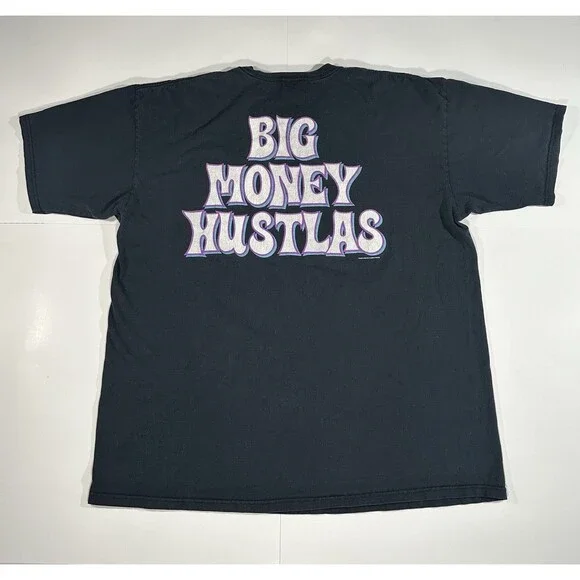 Vintage 2000 Insane Clown Posse Big Money Hustla T-Shirt ICP Black Size 3XL RARE